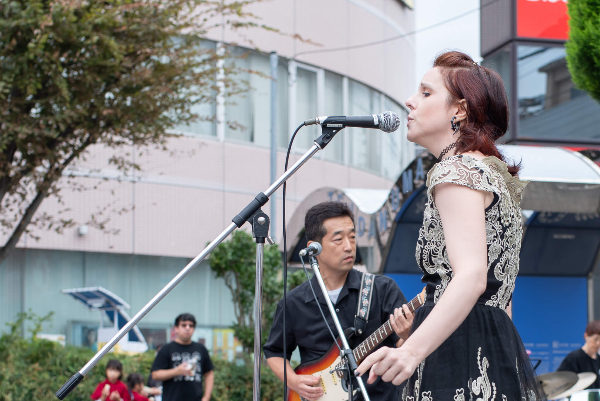 ライブのボーカルの横顔